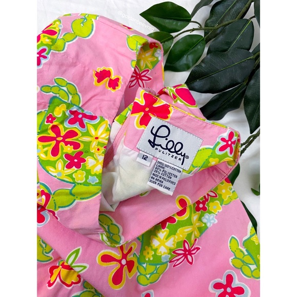 Vintage Lilly Pulitzer Floral Crab “Muscle Beach” Print Mini Skirt - Picture 4 of 5